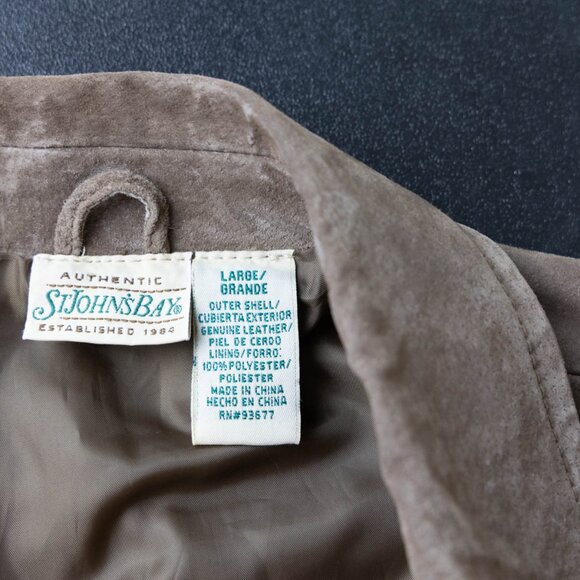 Vintage St. John’s Bay Suede Blazer – Taupe - Picture 7 of 15